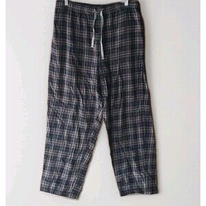 Statement Mens XL Blue Plaid Cotton Lounge Sleep Pants Comfort Fit Pajama